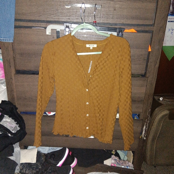 MADEWELL Checkerboard Jacquard Cardigan - Picture 3 of 9